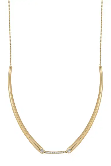 DANA REBECCA DESIGNS Diamond Taylor Elaine Bar Collar Necklace | Thumbnail 1