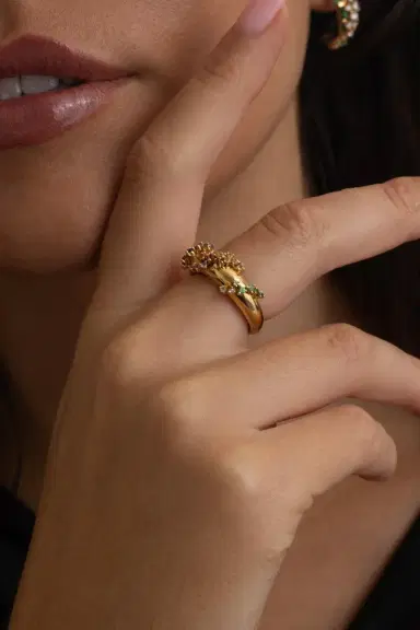Ananya Gem Scatter Rainbow Ring | Thumbnail 3