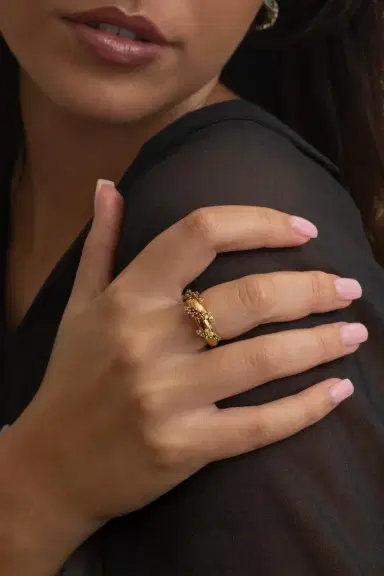 Ananya Gem Scatter Rainbow Ring | Thumbnail 4