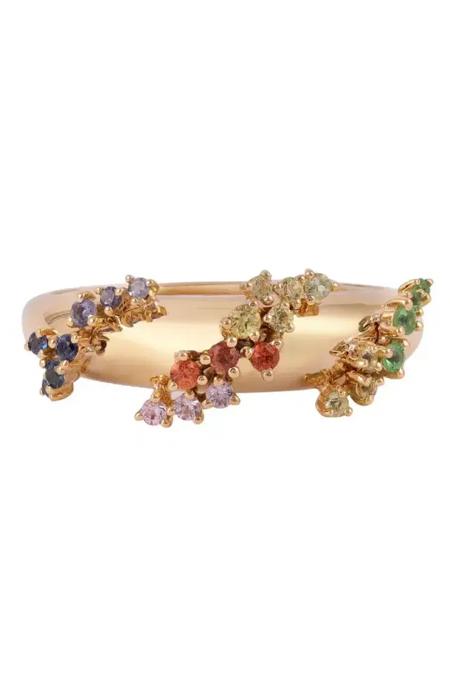 Ananya Gem Scatter Rainbow Ring