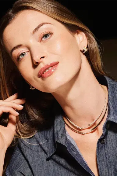 DANA REBECCA DESIGNS Pave Diamond Taylor Elaine Collar Necklace | Thumbnail 2