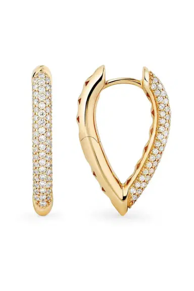 Engelbert 1920 Small Pave Diamond Teardrop Link Earrings | Thumbnail 1 Engelbert 1920 Small Pave Diamond Teardrop Link Earrings | Thumbnail 1