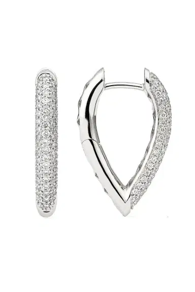 Engelbert 1920 Small Pave Diamond Teardrop Link Earrings | Thumbnail 1