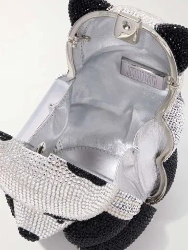 Judith Leiber Couture Teddy Bear Ling Crystal-embellished Silver-tone Clutch | Thumbnail 5