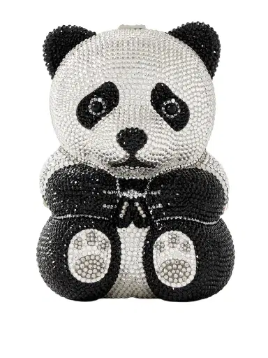 Judith Leiber Couture Teddy Bear Ling Crystal-embellished Silver-tone Clutch | Thumbnail 1