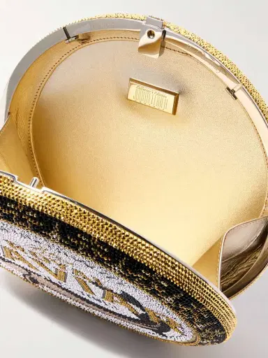 Judith Leiber Couture Royal Caviar Crystal-embellished Silver-tone Clutch | Thumbnail 5 Judith Leiber Couture Royal Caviar Crystal-embellished Silver-tone Clutch | Thumbnail 5