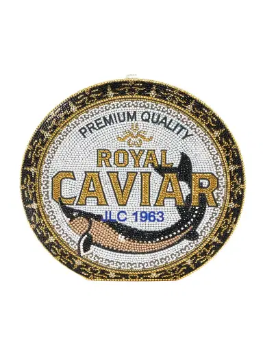 Judith Leiber Couture Royal Caviar Crystal-embellished Silver-tone Clutch | Thumbnail 1 Judith Leiber Couture Royal Caviar Crystal-embellished Silver-tone Clutch | Thumbnail 1