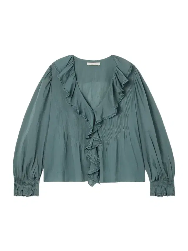 Hardy Lace-trimmed Ruffled Pintucked Organic Cotton-voile Blouse