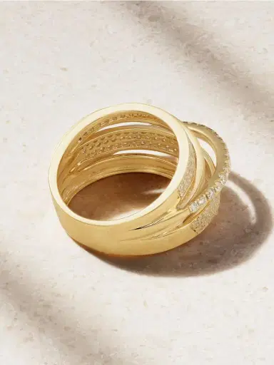 SHAY Orbit 18-karat Gold Diamond Ring | Thumbnail 3