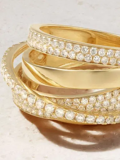 SHAY Orbit 18-karat Gold Diamond Ring | Thumbnail 4