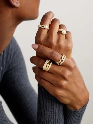 SHAY Orbit 18-karat Gold Diamond Ring | Thumbnail 5