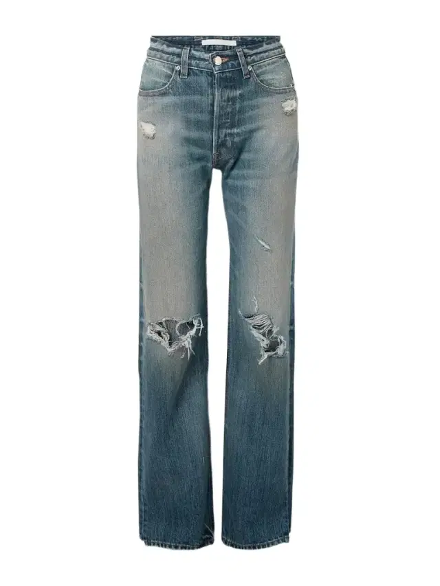 RÙADH The Agnes Distressed Mid-rise Straight-leg Jeans