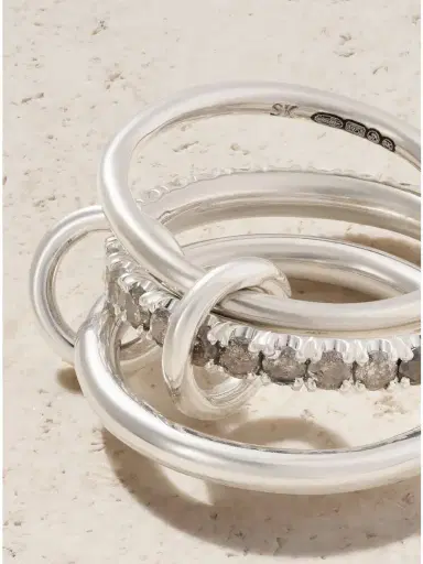 Spinelli Kilcollin Petunia Sterling Silver Diamond Ring | Thumbnail 4 Spinelli Kilcollin Petunia Sterling Silver Diamond Ring | Thumbnail 4