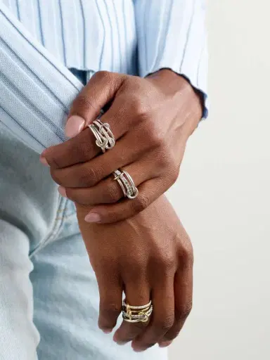 Spinelli Kilcollin Petunia Sterling Silver Diamond Ring | Thumbnail 6 Spinelli Kilcollin Petunia Sterling Silver Diamond Ring | Thumbnail 6