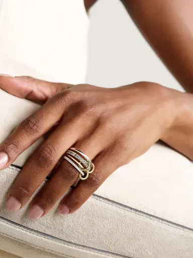 Spinelli Kilcollin Arla Sterling Silver And 18-karat Gold Diamond Ring | Thumbnail 2 Spinelli Kilcollin Arla Sterling Silver And 18-karat Gold Diamond Ring | Thumbnail 2