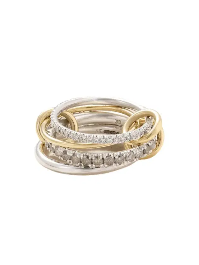 Spinelli Kilcollin Arla Sterling Silver And 18-karat Gold Diamond Ring