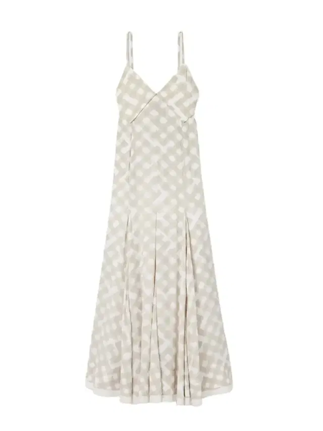 Proenza Schouler June Pleated Checked Crepe De Chine Maxi Dress