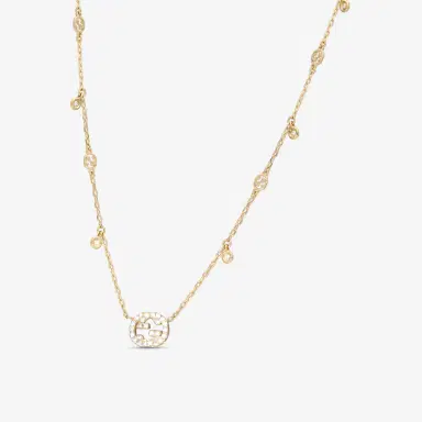 Gucci Gucci GG Interlocking 18K Yellow Gold Diamond Pendant Necklace by The Solist | Thumbnail 2