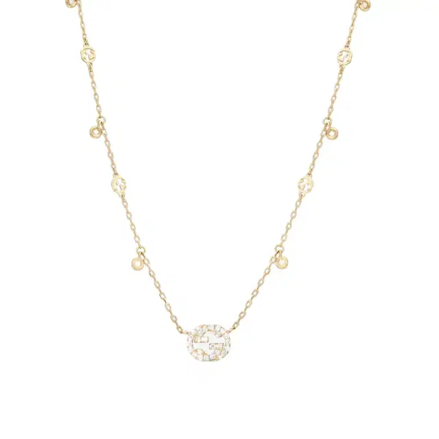 Gucci Gucci GG Interlocking 18K Yellow Gold Diamond Pendant Necklace by The Solist
