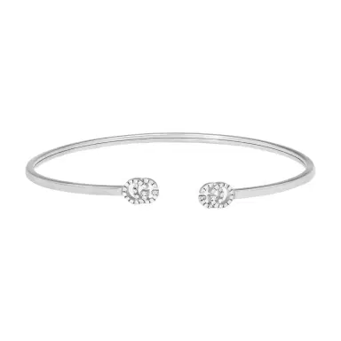 Gucci Gucci GG Running 18K White Gold Diamond Cuff Bracelet YBA481662002016 - S (6.3 by The Solist | Thumbnail 1 Gucci Gucci GG Running 18K White Gold Diamond Cuff Bracelet YBA481662002016 - S (6.3 by The Solist | Thumbnail 1