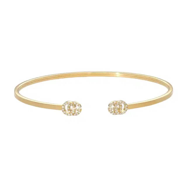 Gucci GG Running 18K Yellow Gold Diamond Cuff Bracelet YBA481662001016 - L (7 by The Solist