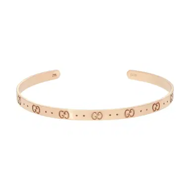 Gucci Gucci Icon 18K Rose Gold Thin Bangle Bracelet YBA434524002017 - S (6.3 by The Solist | Thumbnail 1