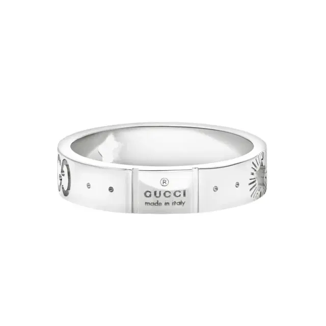 Gucci Icon 18K White Gold Band Ring YBC607339002010 - by The Solist