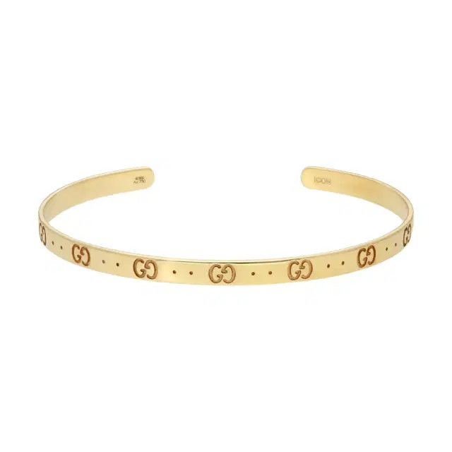 Gucci Gucci Icon 18K Yellow Gold Thin Bangle Bracelet YBA434524001017 - S (6.3 by The Solist