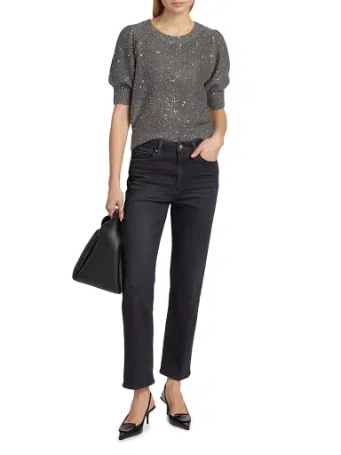 PAIGE Women's Mason Straight-Leg Ankle Jeans - Ink Black - Size 27 | Thumbnail 2