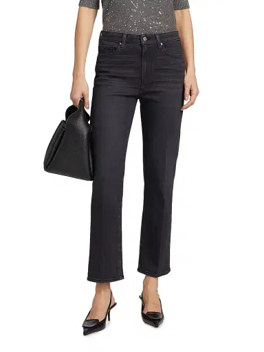 PAIGE Women's Mason Straight-Leg Ankle Jeans - Ink Black - Size 27 | Thumbnail 3