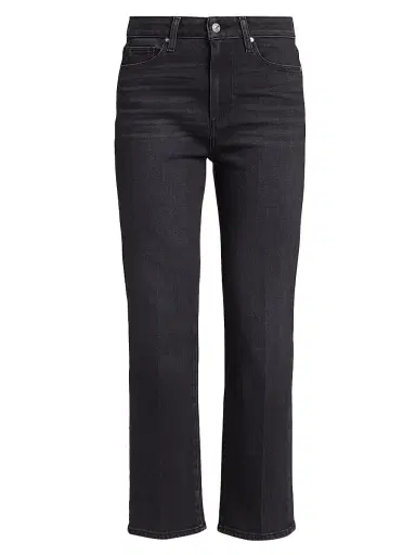 PAIGE Women's Mason Straight-Leg Ankle Jeans - Ink Black - Size 27 | Thumbnail 1