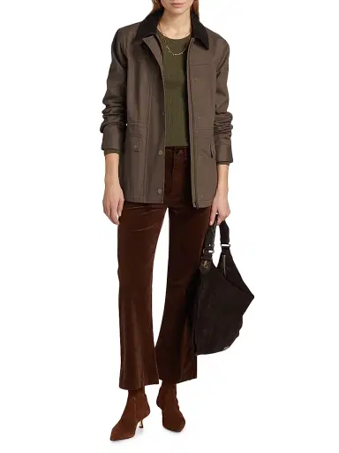 Paige Women's Horizon Cotton Jacket - Brown | Thumbnail 2