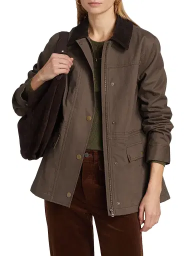 Paige Women's Horizon Cotton Jacket - Brown | Thumbnail 3