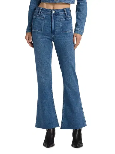PAIGE Women's Marlow Skimmer Welt Pocket Flared Jeans | Thumbnail 3