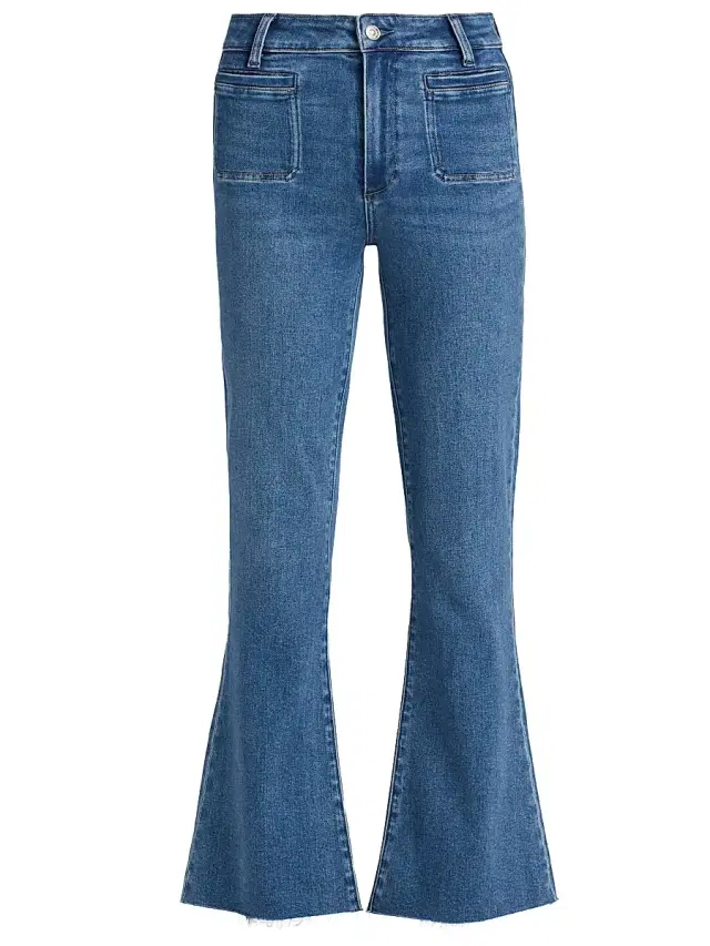 Paige Women's Marlow Skimmer Welt Pocket Flared Jeans - Florea