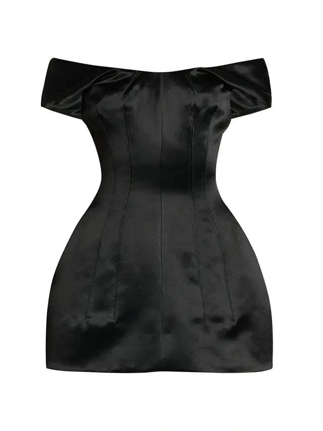 McQueen Women's Bonded Satin Cocktail Minidress - Black