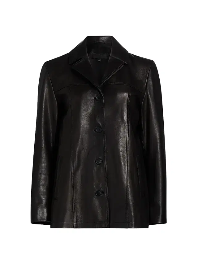 Nili Lotan Women's Brett Leather Jacket - Black