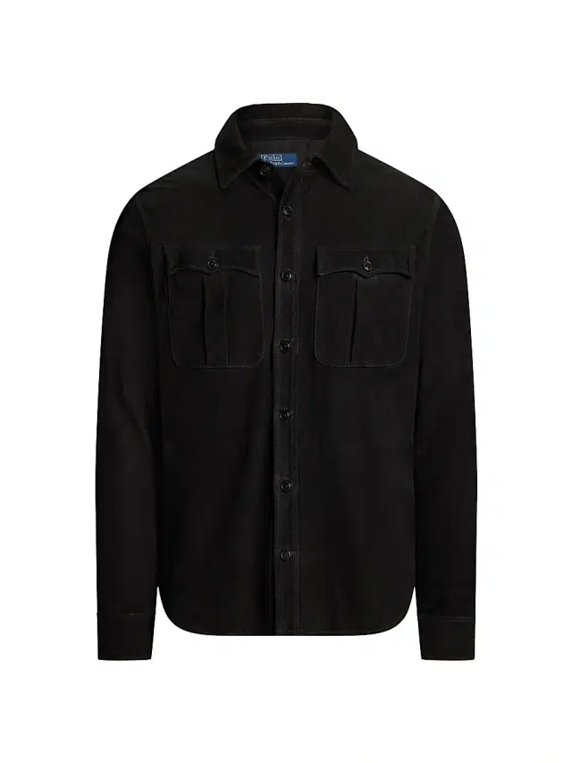 Polo Ralph Lauren Men's Suede Utility Overshirt - Polo Black