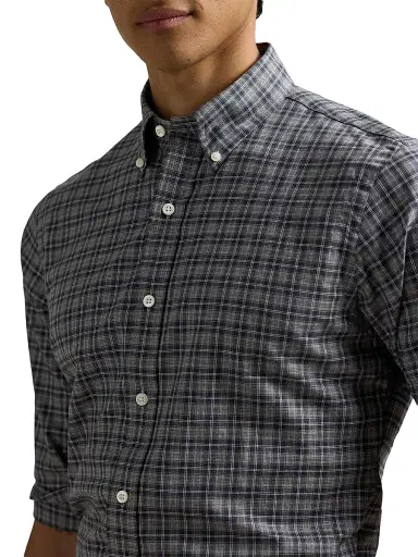 Polo Ralph Lauren Men's Plaid Cotton Shirt - Grey Navy Heather Multi - Size XXL | Thumbnail 5 Polo Ralph Lauren Men's Plaid Cotton Shirt - Grey Navy Heather Multi - Size XXL | Thumbnail 5