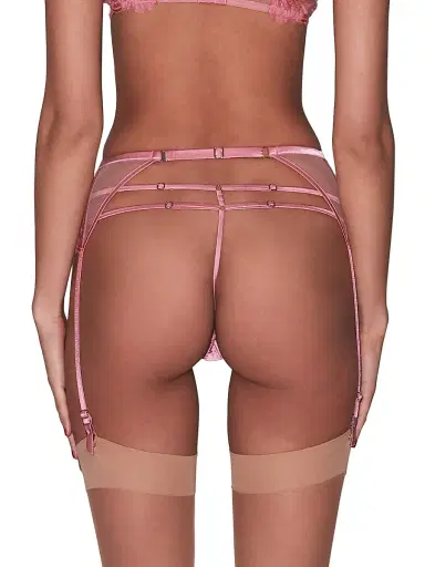 Fleur du Mal Women's Harper Embroidered Lace G-String - Pink Cadillac | Thumbnail 5 Fleur du Mal Women's Harper Embroidered Lace G-String - Pink Cadillac | Thumbnail 5
