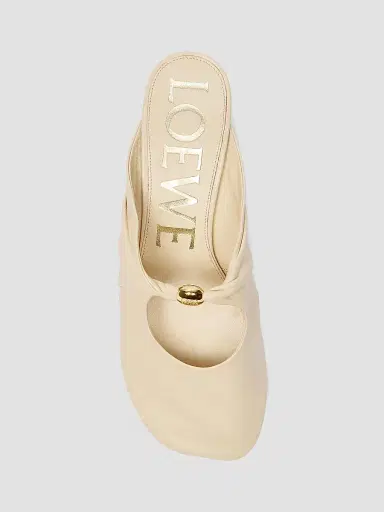 Loewe Women's Pebble 45MM Leather Mules - Dough - Size 11 | Thumbnail 5 Loewe Women's Pebble 45MM Leather Mules - Dough - Size 11 | Thumbnail 5