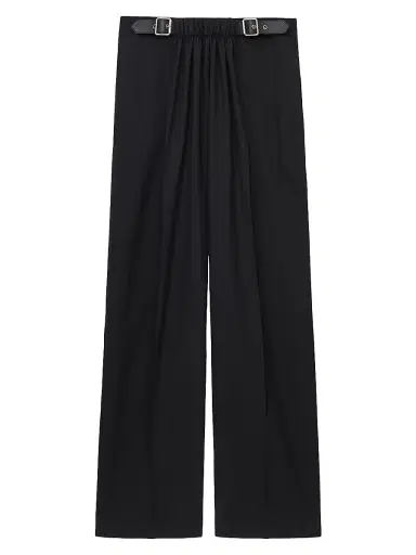 Loewe Men's Belted Wide-Leg Trousers - Black - Size 36 | Thumbnail 1 Loewe Men's Belted Wide-Leg Trousers - Black - Size 36 | Thumbnail 1