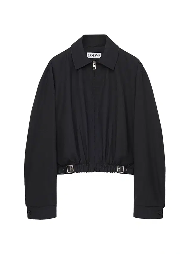 LOEWE Men's Wool-Blend Belted Blouson Jacket - Black