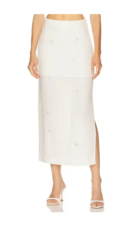 Milkwhite x REVOLVE Midi Skirt With Mini Strass Bows