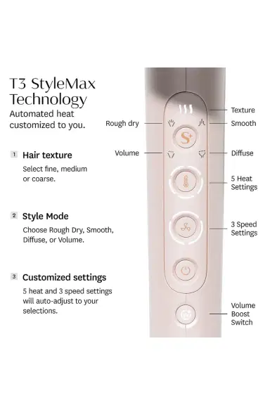 T3 Featherweight Stylemax Professional Hair Dryer With Automated Heat | Thumbnail 4