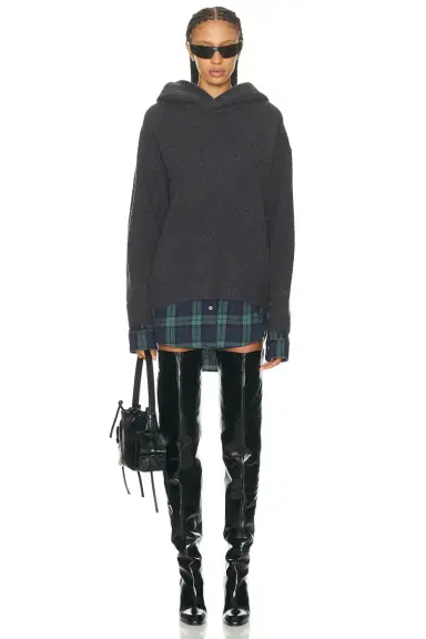 Acne Studios Krisp Cotton Flannel Sweater | Thumbnail 1