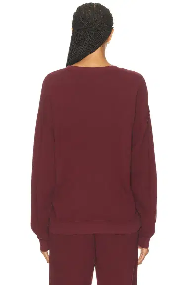 ÉTERNE Oversized Lightweight French Terry Crewneck Sweatshirt | Thumbnail 3