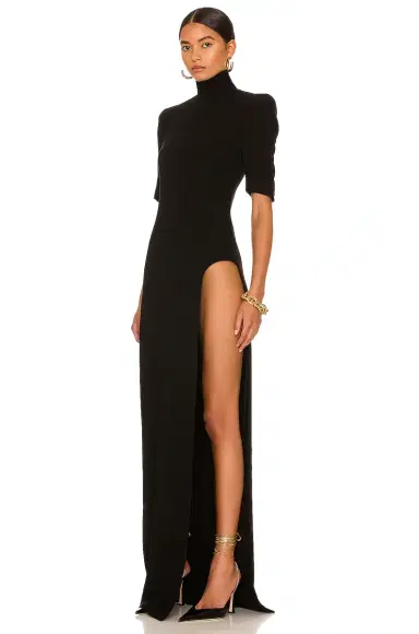 MONOT High Slit T-Neck Gown | Thumbnail 3 MONOT High Slit T-Neck Gown | Thumbnail 3