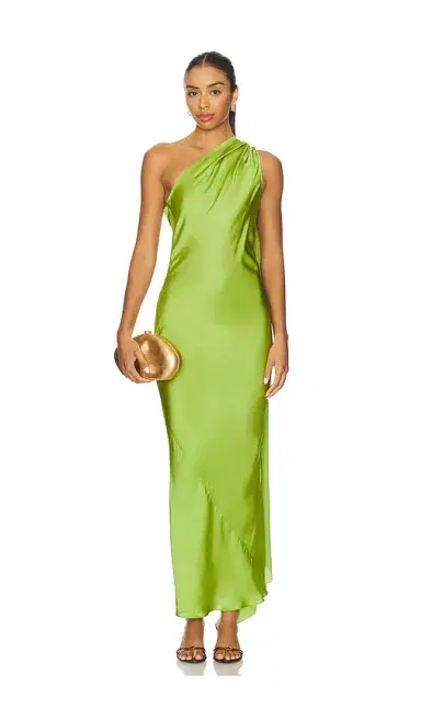 ALEJANDRA ALONSO ROJAS for FWRD One Shoulder Dress With Cape | Thumbnail 2