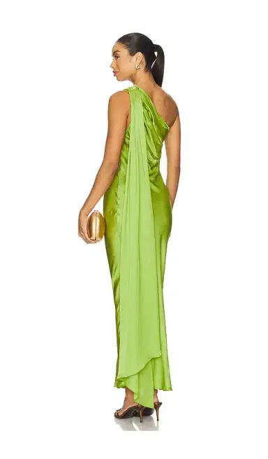 ALEJANDRA ALONSO ROJAS for FWRD One Shoulder Dress With Cape | Thumbnail 1